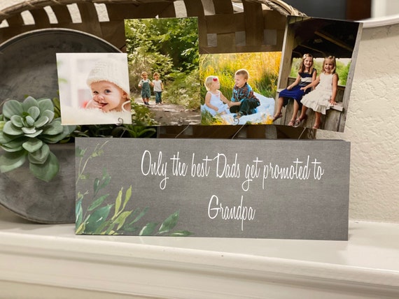Gift For Grandpa | Papa Gift | My Greatest Blessings Call Me Grandpa | Personalized Picture Frame Board For Grandpa