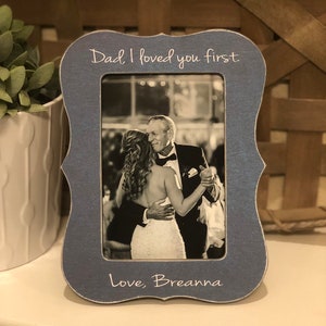 Dad Wedding Thank You Gift  Father Of The Bride Picture Frame Gift  Father Of The Bride Personalized Frame  4x6 Picture