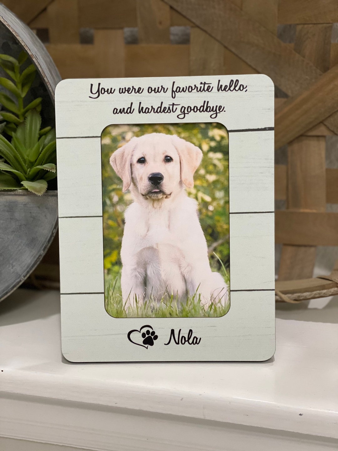 Personalized Pet Memorial Frame: Custom Dog Cat Loss Gift - Etsy