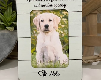 Cornice commemorativa personalizzata per animali domestici: regalo personalizzato per la perdita di un cane o di un gatto