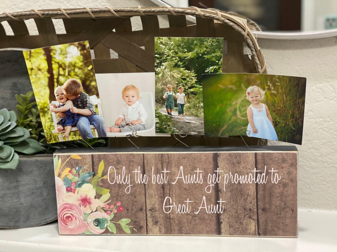 Great Aunt Gift Personalized Picture Frame Board For Great