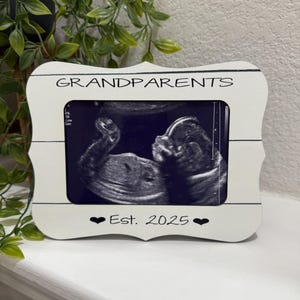 Personalized Grandparents Picture Frame Grandparents EST. Gift, Pregnancy Reveal, New Grandparent Announcement, Custom Grandparent Frame