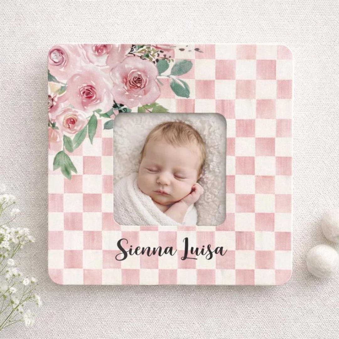 Personalized Baby Photo Frame With Name Custom Baby Girl Picture Frame ...