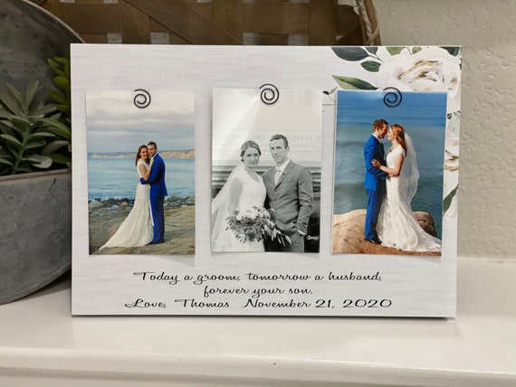 Wedding Thank You Gift For Parents Of The Groom  Today A Groom Tomorrow A Husband Forever Your Son Frame