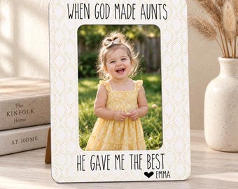 Aunt Picture Frame Personalized Aunt Christmas Gift from Niece or Nephew Auntie Gift New Aunt Gift When God Made Aunts He Gave Me the Best
