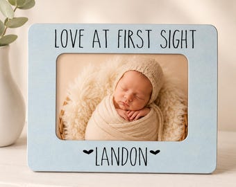 Personlig fotoram för pojke: Nyfödd present, 4x6 foto