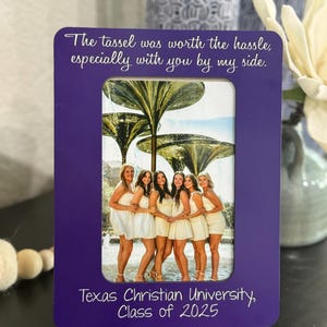 Graduation Picture Frame for College Girls – Personalized Grad Gift for Best Friends, Roommates, or Class of 2025 Custom Graduation Keepsake