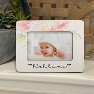 New Baby Girl Gift – Personalized Baby Girl Picture Frame, Love at First Sight Frame, Custom Baby Shower Gift, Keepsake for New Parents