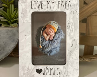 Papa Gift Grandpa Gift |   Gift Grandpa | I Love My Grandpa | Grandpa Personalized Gift | 4x6 Picture Frame Custom For Dad Papa G