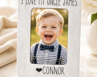 I Love My Uncle Personalized Picture Frame Gift Idea Custom Name Uncle Gift From Niece Nephew Uncle Birthday Gift New Uncle Photo Frame