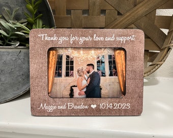 Wedding Thank You For Grandparents | Wedding Thank You Gift For Grandma Grandpa | Thank You For Your Love and Support 4x6 Picture Frame