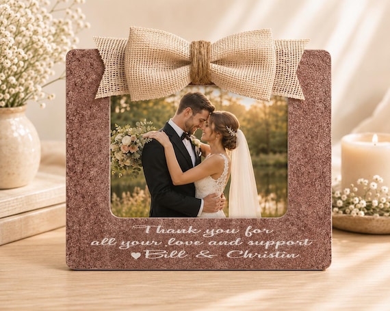 Personalized Wedding Thank You Frame Parent Wedding Gift Mother Of The Bride Gift Father Of The Groom Gift Wedding Photo Frame