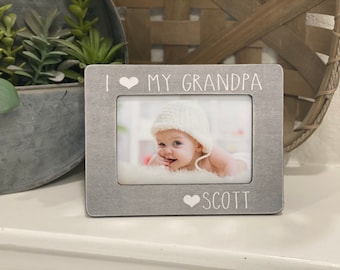 Grandpa Gift  Birthday  Gift Grandpa  I Love My Grandpa  Grandpa Personalized Gift  4x6 Picture Frame Custom For Dad Papa Gramp