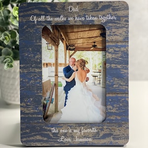 Father Of The Bride Picture Frame | Forever & Always Your Little Girl Personalized Gift For Dad