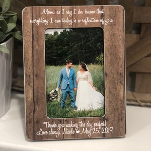 Mother Of The Bride Wedding Gift  Personalized Wedding Thank You Gift For Parents Of Bride  All That I Am...