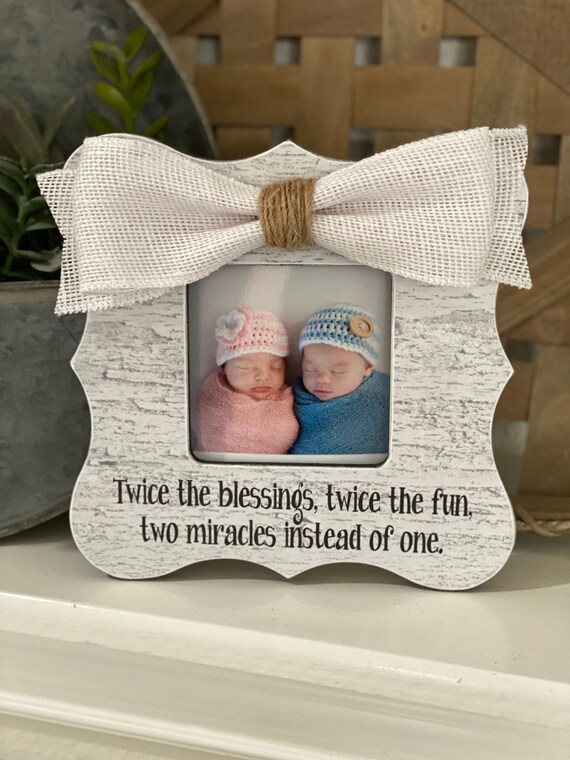 Twins Picture Frame Gift For Twin Pregnancy