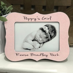 Grandpas Girl Grandpa Gift  Fathers Day Gift Grandpa  I Love My Grandpa  Grandpa Personalized Gift  4x6 Picture Frame Custom For Dad Pap