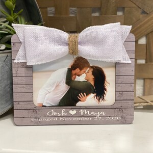 Custom Engagement Photo Frame Bride To Be Gift Idea Personalized Wedding Picture Frame Engagement Keepsake For Bride
