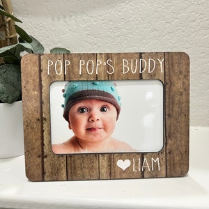 Pop Pop Grandpa Personalized  Gift  Birthday Gift Grandpa  I Love My Grandpa  Grandpa Personalized Gift  4x6 Picture Frame