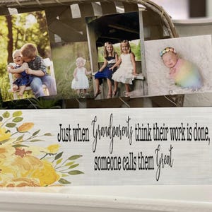 Great Grandparents Gift Idea Personalized Picture Frame Gift For Grandma And Grandpa Just When Grandparents Think Their Work Is Done