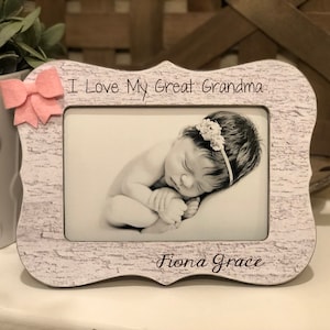 Gift For Great Grandma  Personalized Gift For Great Grandma  Gift From Grandchild  I Love My Great Grandma  4x6 Frame