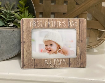 First Father’s Day as Papa Gift |   Gift Grandpa | I Love My Grandpa | Grandpa Personalized Gift | 4x6 Picture Frame