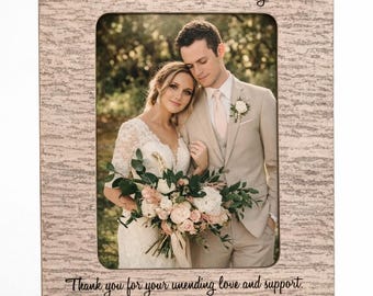 Personalized Parent Wedding Gift Frame Roots and Wings Quote Custom Thank You Mom Dad Picture Frame Anniversary Gift Idea