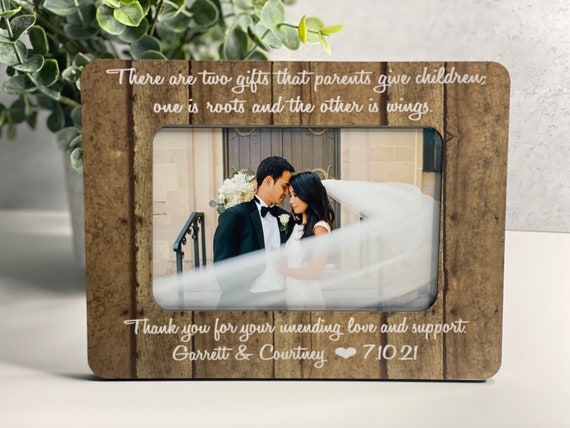 Personalized Wedding Thank You Gift for Parents of Bride & Groom There Are  Two Gifts That Parents Give Children 