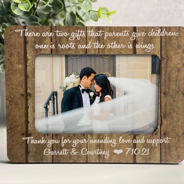 Personalized Wedding Thank You Gift For Parents Of Bride & Groom | There Are Two Gifts That Parents Give Children...