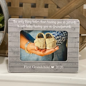 New Grandparent Gift  First Grandchild  Grandparent Picture Frame  Pregnancy Reveal When A Child Is Born Grandparents Frame