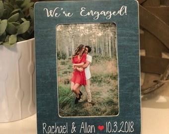 Engagement Picture Frame | Engagement Gift | She Said Yes Frame | Personalized Wedding Frame | Announcement Picture Frame Bride To Be Gift