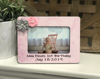Baby's First Birthday Gift | Personalized Birthday Gift | First Birthday Picture Frame | 4x6 Birthday Photo