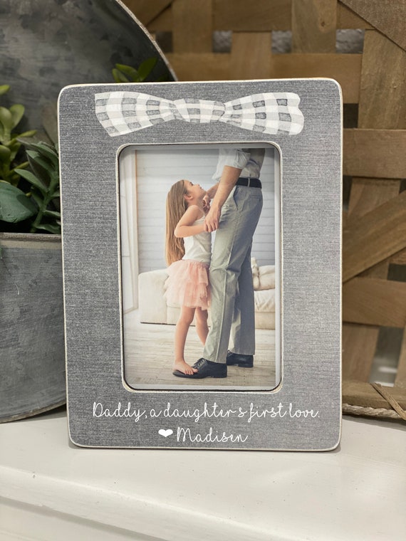 Father's Day  Gift For Dad Daddy A Daughter's First Love | New Dad Personalized Gift For Husband | Personalized Gift 4x6  Frame