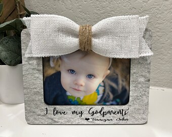 Godparents Baptism Gift | Godparents Proposal Gift | I Love My Godparents | Godparent Dedication Picture Frame