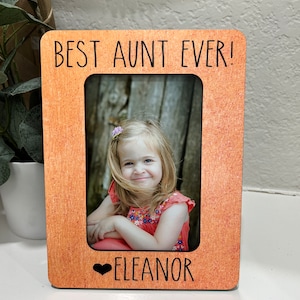 Best Aunt Ever Picture Frame Personalized Gift For Aunt New Aunt Gift From Niece & Nephew Birthday Gift Custom Photo Christmas Keepsake