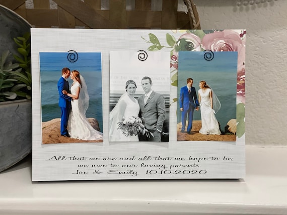 Wedding Thank You Gift For Parents Of The Bride  Groom  All That I Am And Hope To Be I Owe To You