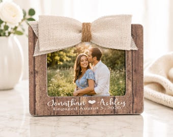 Personalized Engagement Picture Frame, Custom Couple Gift, Engagement Photo Frame, Proposal Keepsake, Future Mr and Mrs Gift