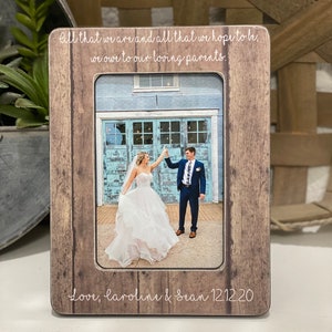 All That We Are And Hope To Be Parents Gift Parents Of The Groom Parents Of The Bride Wedding Thank You For Parents Of The Bride & Groom