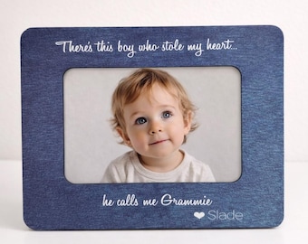 Marco de fotos personalizado para abuela, idea de regalo de nieto, marco de fotos personalizado, regalo de recuerdo para abuela.