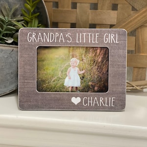 Gift for Grandpa Fathers Day Grandpa Gift   Grandpas Little Girl  New Grandpa Personalized Gift  Personalized Gift 4x6 Frame