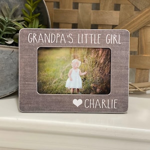 Gift for Grandpa Fathers Day Grandpa Gift  | Grandpas Little Girl | New Grandpa Personalized Gift | Personalized Gift 4x6 Frame