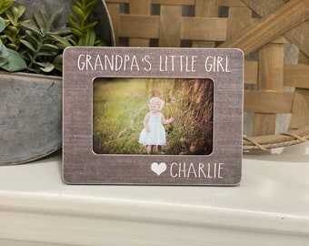Gift for Grandpa Fathers Day Grandpa Gift  | Grandpas Little Girl | New Grandpa Personalized Gift | Personalized Gift 4x6 Frame