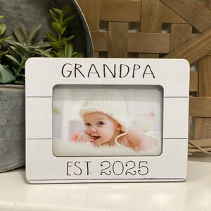 First Father’s Day as Grandpa Gift, I Love My Grandpa Frame, Personalized Grandpa Picture Frame, New Grandpa Gift, 4x6 Photo Keepsake
