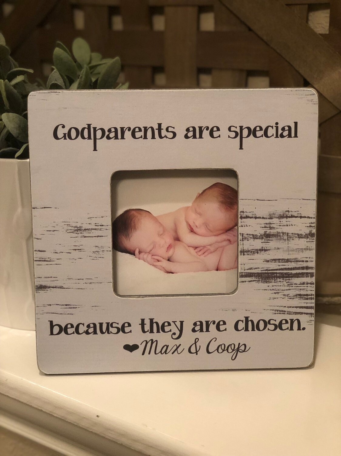 Godparents Frame Gift Godmother Godfather Godparents Gift Etsy