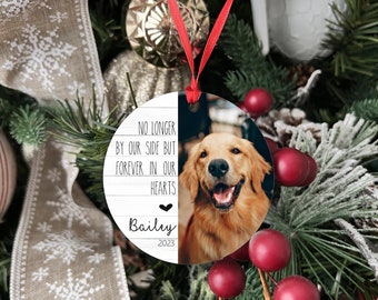 Personalized Pet Ornament | Custom Dog Christmas Ornament | Pet Memorial Gift Ornament | Cat Christmas Photo Ornament Pet Portrait Name Gift