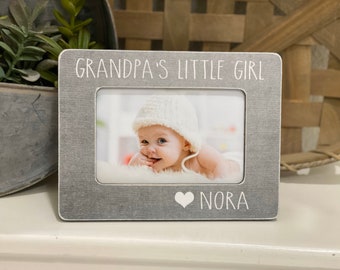 Gift for Grandpa Fathers Day Grandpa Gift  | Grandpas Little Girl | New Grandpa Personalized Gift | Personalized Gift 4x6 Frame