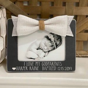 Godparents Baptism Gift  Godparents Proposal Gift  I Love My Godparents  Godparent Dedication Picture Frame