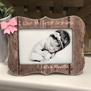 Gift For Great Grandma  Personalized Gift For Great Grandma  Gift From Grandchild  I Love My Great Grandma  4x6 Frame