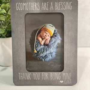 Godmother Gift  | Godmother Frame | I Love My Godmother 4 x 6 Personalized Frame | Godmother Frame Baptism Gift 1st Communion