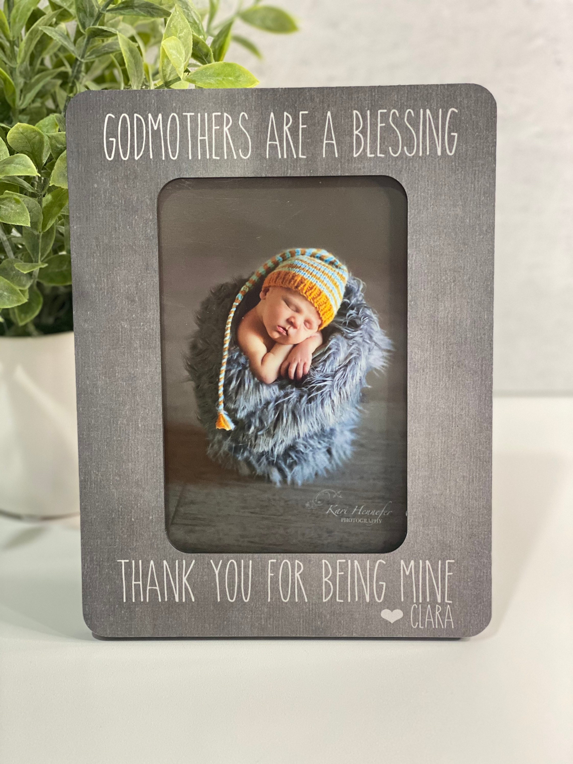 Frames Godmother gift custom picture frame baptism frame mother's day